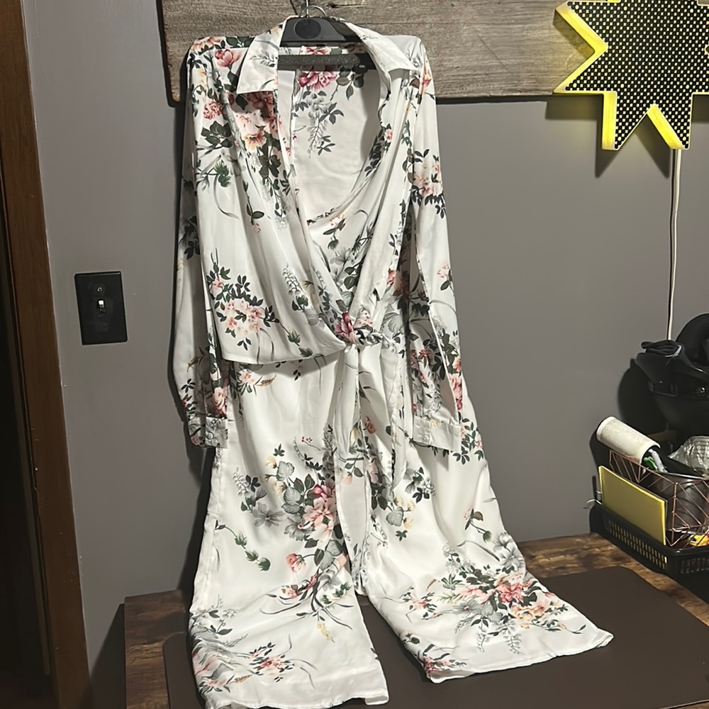 Missguided  floral 2 piece suit outfit